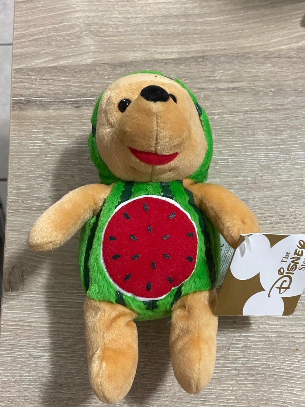 VTG Winnie The Pooh Watermelon Costume Plush Stuffed Bean Bag Disney Store Rare